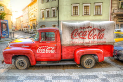 Hauling Coca Cola Old Vehicle Auto Truck Delivery